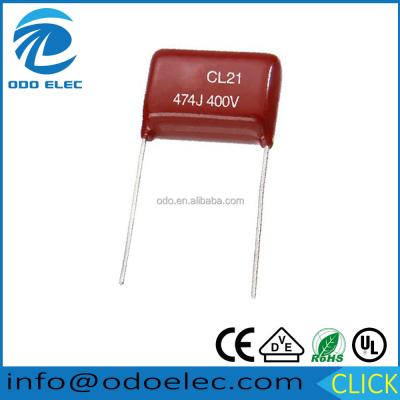 China Marines Expeditionary Force CL21 Ignition Metallized Polyester Film Capacitor 305J 400V Capacitors for sale