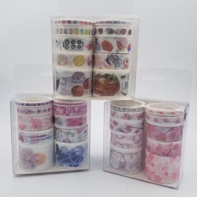 China School INS hand account tape and retro small color print paper tape cute material party cool girl for sale