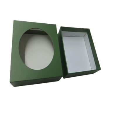 China Low Price Recyclable Fancy Custom PVC Boxes Window Round Hole Gift Boxes For Cosmetics / Birthday Packaging Boxes Wholesale for sale