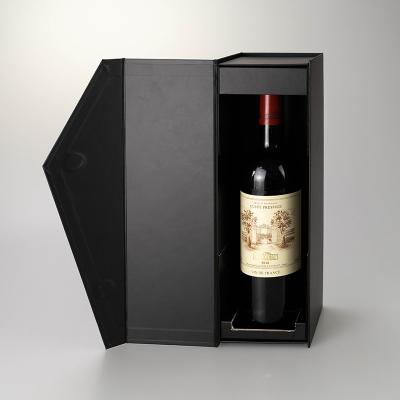 China Recyclable Custom Paper Wine Closure Packaging Box Magnetic Wine Bottle Packing Gift Box for sale