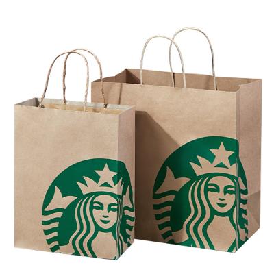 China Recycled Materials Customized Logo Printed Bolsas De Ppapel Kraft Paper Shopping Bag With Handle for sale