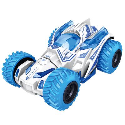 China Twist Rotation Good Selling Mini Cars Vehicles Inertial And Four Wheel Drive Stunt Plastic Monster Truck Inertia Power Push Friction Car Toys for sale