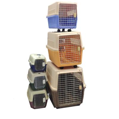 China Wholesale Viable Portable Plastic Airline Pet Carrier Pet Transport Cage For Cat And Dog for sale