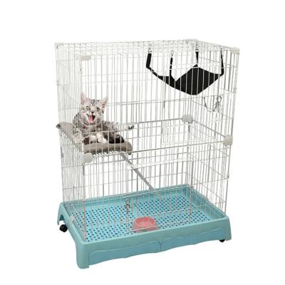 China Sustainable Foldable Indoor Pet Cat Dog Cage Stainless Steel Wire for sale