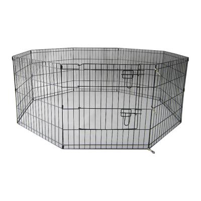 China Sustainable Portable 8 Panels Folding Metal Wire Pet Fence Puppy Fence Dog Playpen for sale