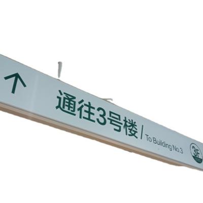 China Real Estate Smart Light Emitting Area Hospital Shopping Mall Double Sided Hanging Tag Sign Split Screen Light Box Guide for sale