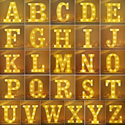 China Home Sign Mini Valentine'S Day Letters Light Marquee Party Buildings 26 English Alphabet Decor English Alphabet Decor Led Light Up Letters Wedding Decoration for sale