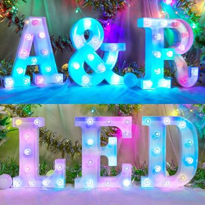 China Building Manufacturer Customized Waterproof Giant Up Light Numbers Sign Personalized Led Light Up Lights Marquee Letters for sale