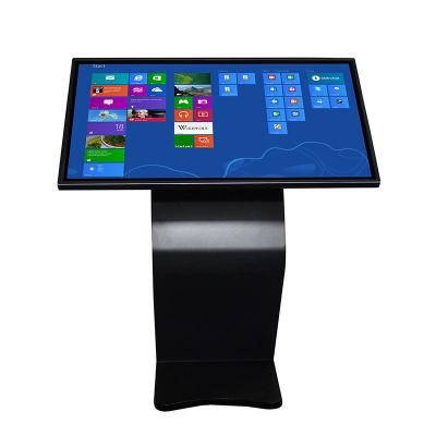 China 32 Inch Free Touch Koisk K Style Touch Screen Booth LCD Digital Indoor Angled Interactive Indoor Signage Kiosk for sale