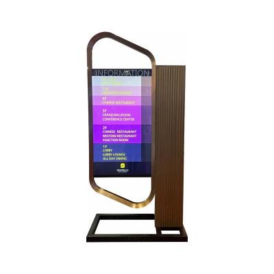 China Smart Split Screen 55 Inch Display Stand Kiosk Digital Signage Player Indoor Vertical Floor Standing LCD Advertising Screen for sale