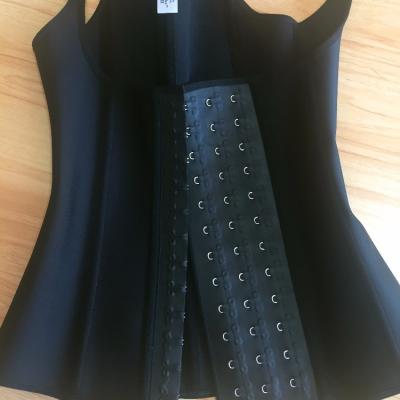 China New Style Crochet Antibacterial Black Latex Body Shaper Corset Vest Waist Trainer Custom Made Slimming Trainer for sale