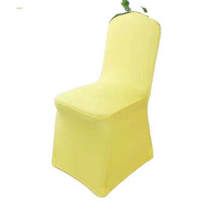 China Plain Wholesale Velvet Polyester Stretch Solid Color Chair Cover For Dining Use for sale