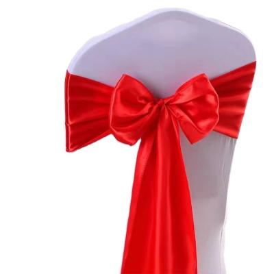 China Simple 2O22 best selling wedding hotel celebration chair back cover decoration ribbon for sale