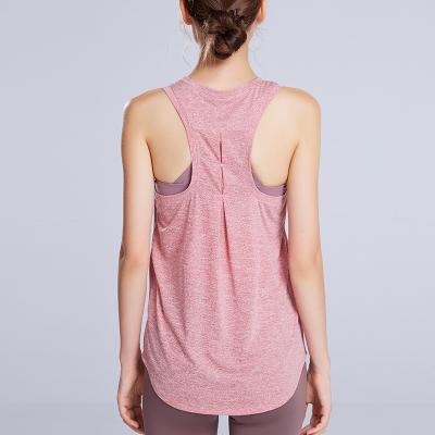 China Singlet Sports Vest Women Fitness Women Tank Tops Sleeveless Back Sporty Gym Yoga Runner Yoga Running Training Shirts for sale