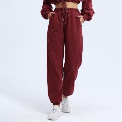 China Wholesale Anti-Wrinkle Jogger Pants High Waisted Custom Women Sweatpants Wide Leg Joggers for sale