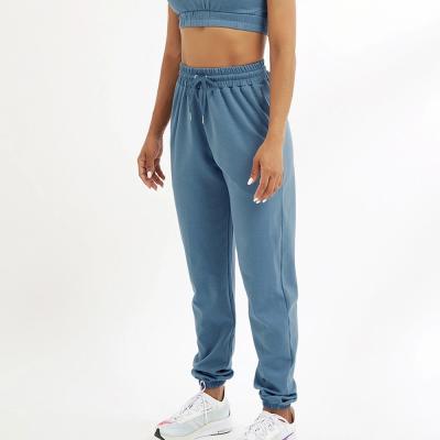 China Anti-wrinkle women sweat pants and suit pants slim fit two pieces women jogger sportswear for sale