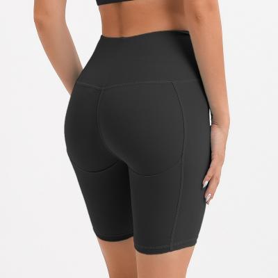 China Anti-Wrinkle Women Plus Size Fitness Yoga Shorts Compression Running Workout Fitness Biker Shorts High Waist Shorts for sale