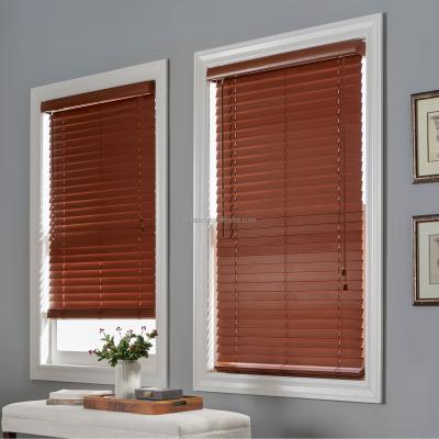 China Basswood UV Protection 2 Inch Blinds 50mm Horizontal Venetian Slats Window Manual Wooden Blinds for sale