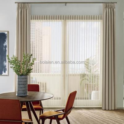 China New Design Pure Fabric UV Protection Window Shade Indoor Vertical Dream Curtain For Balcony Home Decor for sale