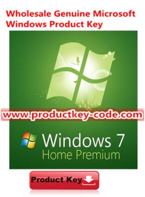 China Verified Online Windows 7 Product Key Codes, Windows 7 Home Premium SP1 OEM Download ESD version for sale