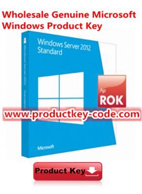 Cina Codice chiave del prodotto di Windows Server per la chiave standard di attivazione dell'OEM di Windows Server 2012 HP ROK 2CPU/VM in vendita