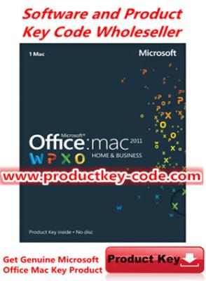 Cina Codici chiave del prodotto di Microsoft Office, Microsoft Office per il mackintosh codice chiave domestico e di affari di 2011 FPP ESD in vendita