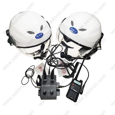 China Two set GD-K01-S6 Paramotor helmet with intercom Paratrike intercom systercom autogyro helmet Open Cockpits helmet for sale