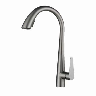 China Pull Out Modern Hot And Cold Spray Stainless Steel Sink Faucet New Pull Out Kitchen Faucet for sale