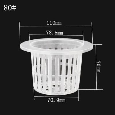 China 80#70 Hydroponic Greenhouse System Hydroponic Greenhouse System Flower Pot Hydroponic Growing Mesh Basket Plastic Vegetable Vegetable Planting Basin for sale