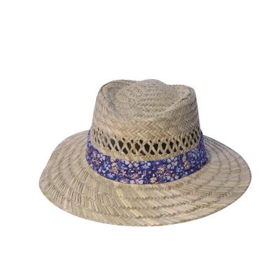 China Picture Customized Quality Wide Brim Summer Beach Stiff Nard Straw Surf Hat For Wholesale for sale