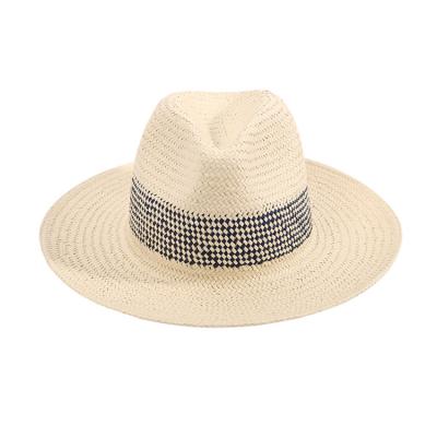 China Hot Selling Wholesale Paper Simply Dyed Summer Hand Made Oversized Wide Brim Large Straw Hat Hard Hat for sale