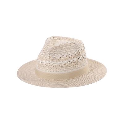 China Wholesale Fashionable Woven Dobby UV Protection Panama Straw Hat Summer Outdoor Beach For Man for sale