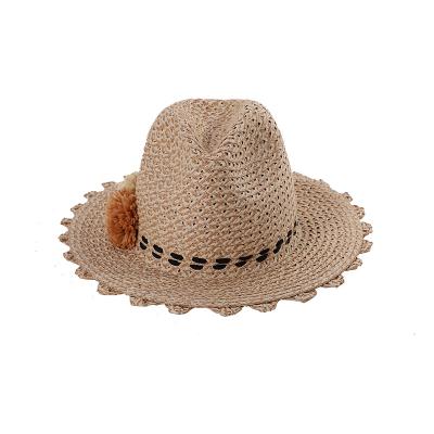 China Wholesale Wide Striped UV Panama Straw Hat Summer Protection Holiday Supply Brim Men's Hats for sale