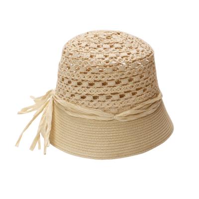 China Factory direct sales of paper braid braided lady beach summer woven brim hats sun hat wide bucket for sale