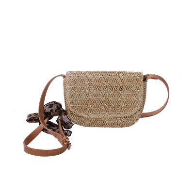 China Fashion Handmade Natural Straw Tassels Straw Rattan Shoulder Bag Beach Cross - Body for sale