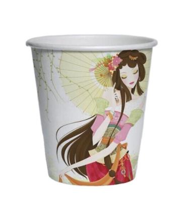 China Food Grade 6 Ounce Biodegradable Single Wall Disposable Recyclable Environmental Paper Cup For Fruit Juice With Cheapest Price for sale