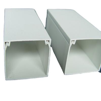 China White PVC Mini Rectangular Cable Trunking Duct for sale