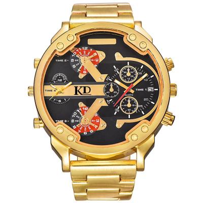 China Full calendar top brand big face customs wholesales men's wristwatch luxury chain strap metal strap clock man watch DZ73 for sale