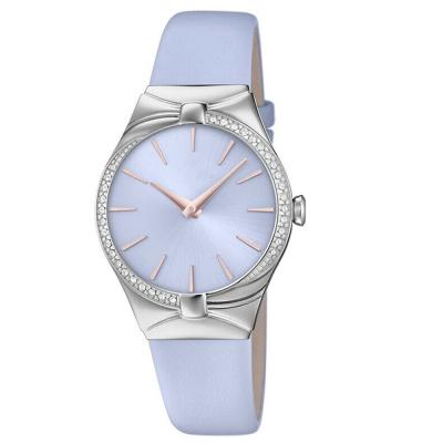 China High Quality Luxury Purple Diamond Watch Ladies Fashion Water Resistant Brand Band Dress Colorful Leather Watch Relogio Feminino for sale