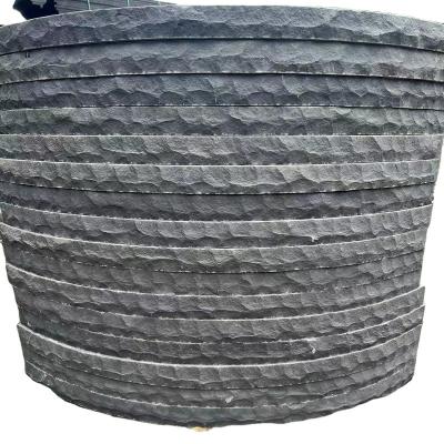 China Chinese Direct Surface Black Gray Gray Flame Stoneware China Manufacturers Circular Arc SLATE for sale