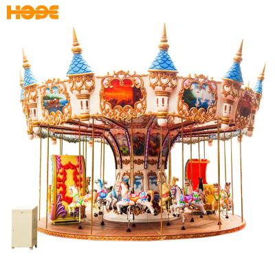 China Theme Park Hot Sale New Products Luxury Amusement Park Rides Merry Vanish Round Carousel For Sale for sale