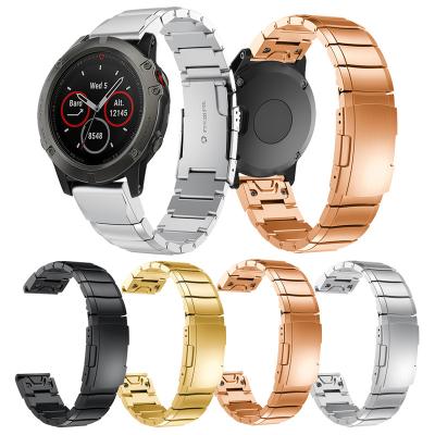 China Stainless Steel Smart Watch Band Metal Stainless Steel Strap For Garmin Fenix ​​Approach S60 5 5s 5X 6X 26MM 22MM 20MM for sale