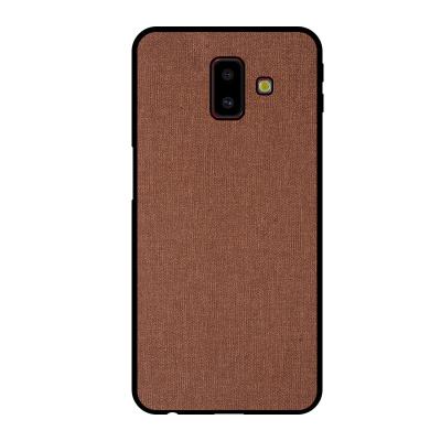 China Fanshion Anti Drop Smartphone Cover Case For Samsung Galaxy J6plus/j6+/j6prime 2018 Fabric PU Leather Cover for sale