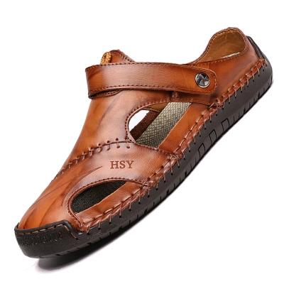 China Hot Sale Anti-Smell Summer Sandals Men Trim Leather Roman Sandals Soft Slipper Moccasins Classic Outdoor Beach Shoes Mens Sandals 2022 for sale