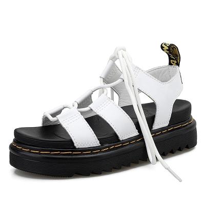 China Summer Women Anti-slippery Sandals Fashion 2022 New Woman Platform Cross Strap Sandalias Ladies Wear-resistant Non-slip Casual Female Shoes for sale