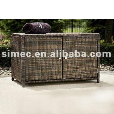 China Garden set high quality wicker poly rattan outdoor storage garden cabinet wholesale for sale