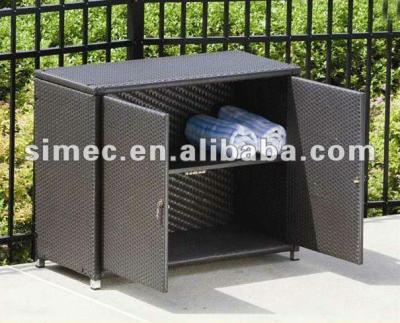 China Garden Set Custom Outdoor OEM PE Rattan Wicker Closet for sale