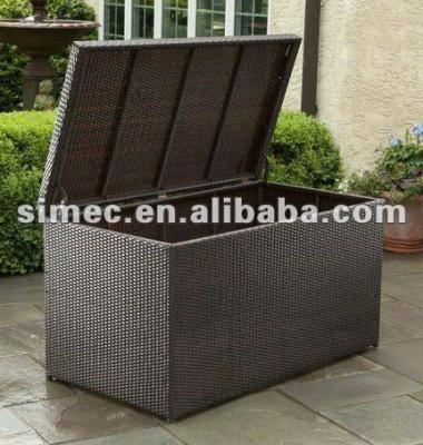 China Garden Set Hot Sale PE Wicker Rattan Outdoor Garden Cushion Storage Box for sale