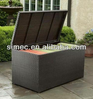 China Garden Set Wicker PE Rattan Cushion Storage Chest SCSC-001 for sale