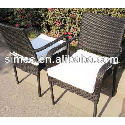 China Garden Set Custom Make Wholesale Synthetic Rattan Outdoor Wicker And Rattan Stacking Chair for sale